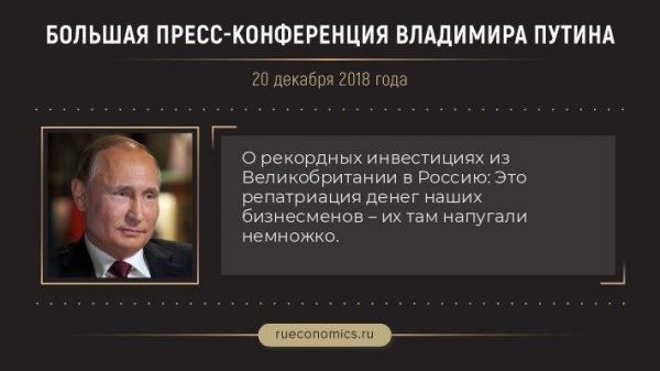 40 главных и ярких заявлений Владимира Путина с большой пресс-конференции-2018