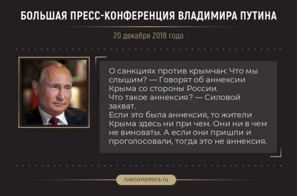 40 главных и ярких заявлений Владимира Путина с большой пресс-конференции-2018