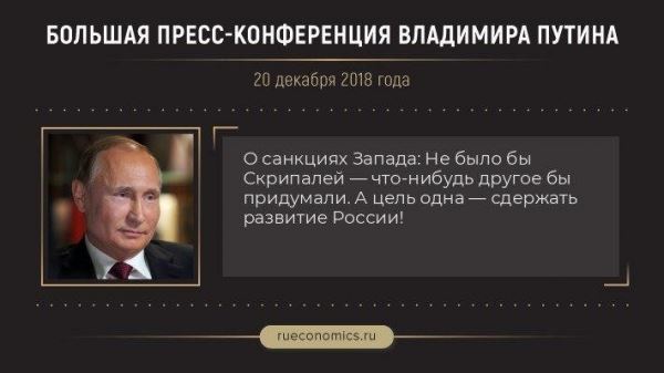 40 главных и ярких заявлений Владимира Путина с большой пресс-конференции-2018